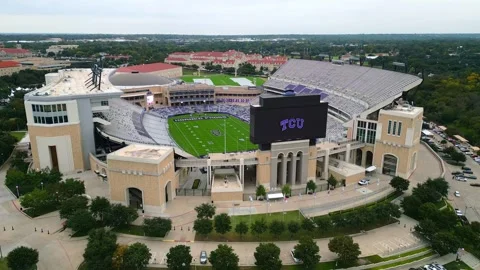 Amon G. Carter Stadium on the Texas Christian University Campus Stock Footage 256055762