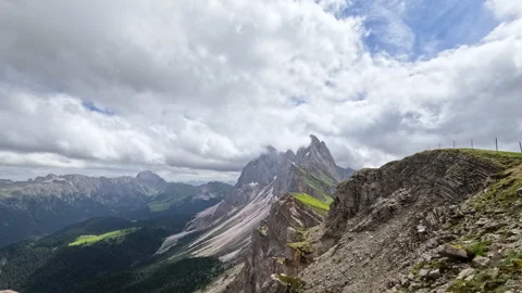Among the clouds and mountain peaks TIME LAPS Stock Footage 321068235