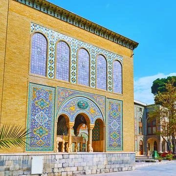 Among the edifices of Golestan, Tehran, Iran Stock Photos