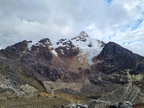 Among the highest points of the Olympic Point - Huascarán National Park Stock Photos