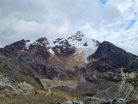 Among the highest points of the Olympic Point - Huascarán National Park Stock Photos