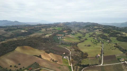 Among the hills and farm fields of the Mediterranean Stock Footage 263243295