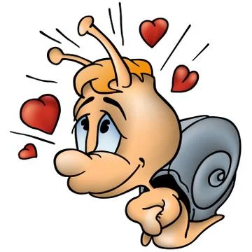 Amorous Snail Stock Illustration
