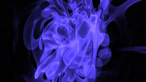 Amorphous Blobs Blue Transparent Flubber Stock Footage 139737873