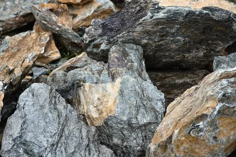 Amorphous rocks with beautiful design , pattern and color Stock Photos