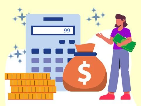 Amortization Concept Illustration Style Stock Illustration