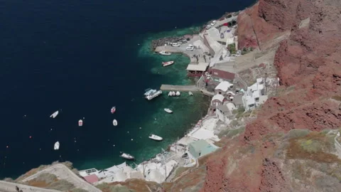 Amoudi Bay, Santorini Stock Footage