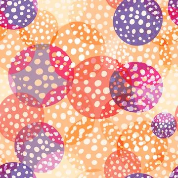 Amount circles seamless beautiful pattern. Stock Illustration