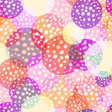 Amount circles seamless beautiful pattern. Stock Illustration