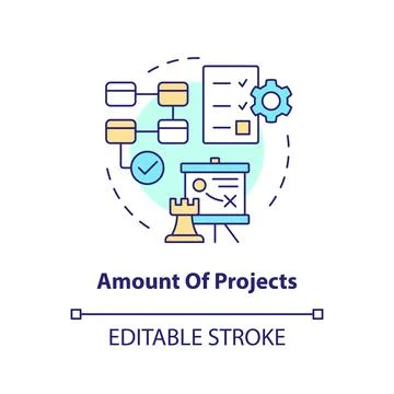 Amount of projects concept icon イラスト素材