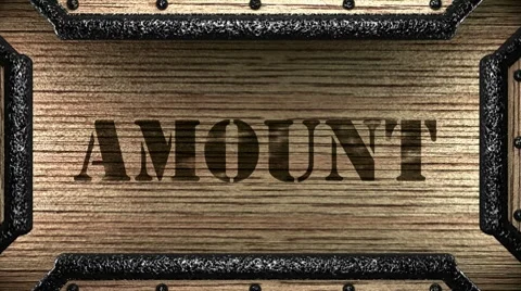 Amount on wooden stamp Stock Footage 8620971