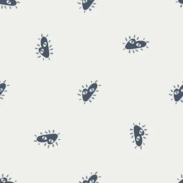 Amour romantic seamless pattern with minimalistic blue love hearts print. Pas Stock Illustration