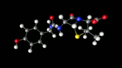 An amoxicillin molecule 動画素材 12377492