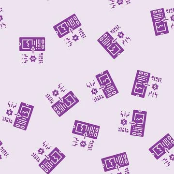 Amp accelerated mobile pages seo glyph seamless pattern Stock Illustration