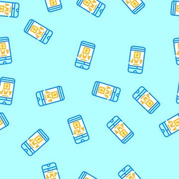 Amp accelerated mobile pages seo vector seamless pattern Stock Illustration