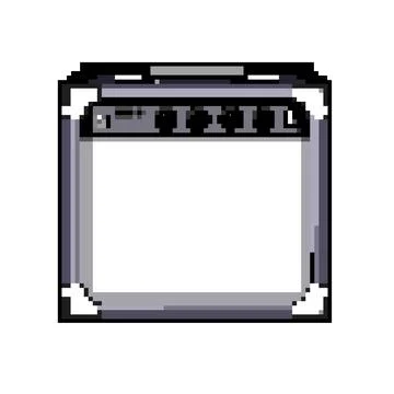 Amp guitar amplifier game pixel art vector illustration Stock Illustration