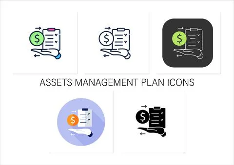 AMP icons set Stock Illustration