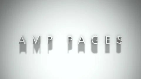 Amp pages 3D title animation with shadows on a white background Stock Footage 297268405