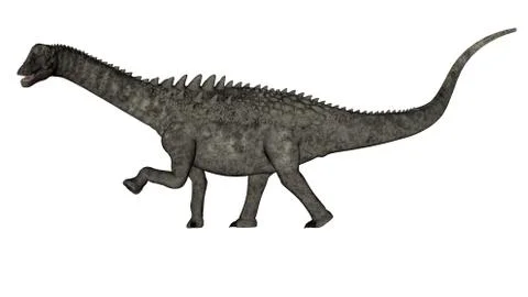 Ampelosaurus dinosaur - 3D render Stock Illustration
