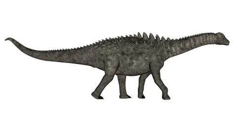 Ampelosaurus dinosaur - 3D render Stock Illustration
