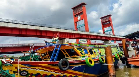 Ampera Bridge Stockfoto's
