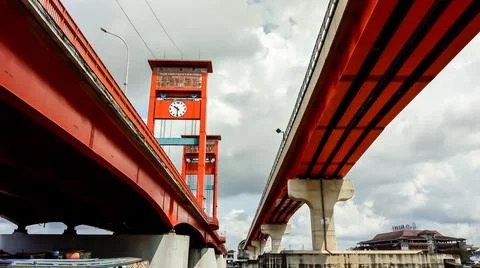 Ampera Bridge Stockfoto's