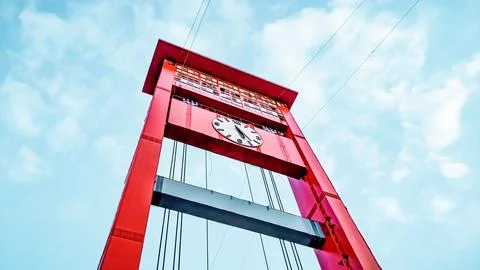 The Ampera Bridge at Sunset Stock Photos