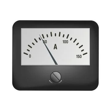 Amperemeter for measuring current. Stock Illustration