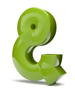 Ampersand green Stock Illustration