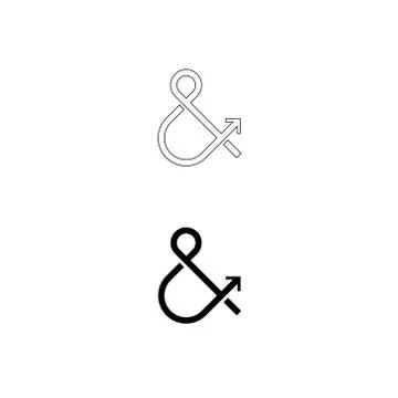 &amp;, Ampersand logo, monogram, vector Stock Illustration