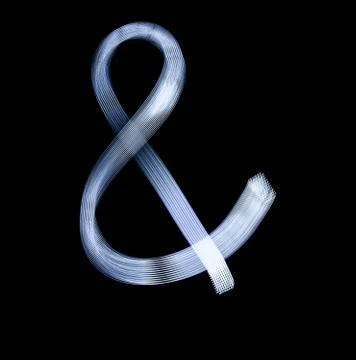 Ampersand symbol icon using light painting technique Stock-Illustration