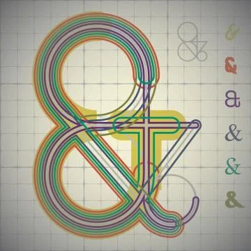 Ampersand's sign 스톡 일러스트