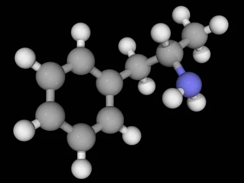 Amphetamine drug molecule Illustrazione stock