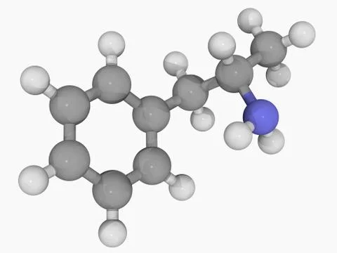Amphetamine drug molecule Illustrazione stock