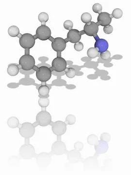 Amphetamine drug molecule Illustrazione stock