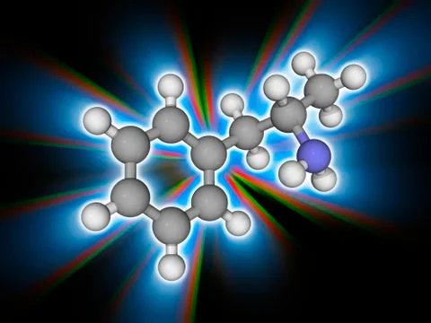 Amphetamine drug molecule Illustrazione stock