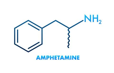 Amphetamine formula. Icon with amphetamine formula. Vector illustration Stock Illustration