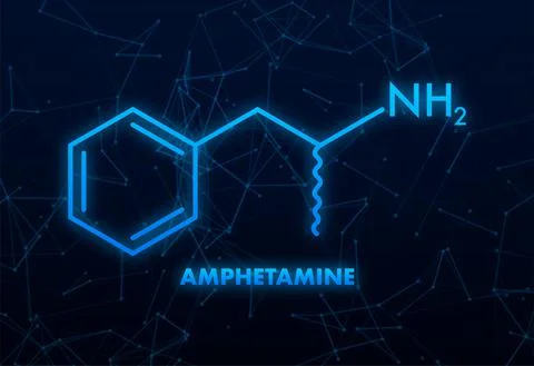 Amphetamine formula. Icon with amphetamine formula. Vector illustration Stock Illustration