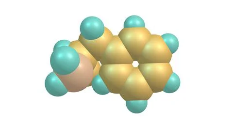 Amphetamine molecular structure isolated on white Stock Illustration