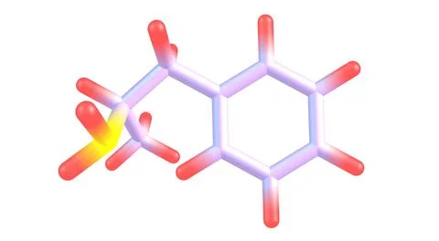 Amphetamine molecular structure isolated on white Stock Illustration
