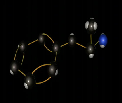 Amphetamine molecule model Stockbeeldmateriaal 517481