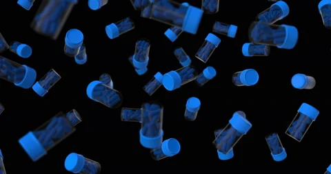 Amphetamine tube falling slow motion Stock Footage 236229798