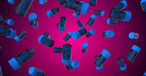 Amphetamine tube falling slow motion Stock Footage 236236695