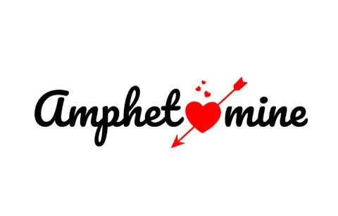 Amphetamine word text typography design logo icon Stock Illustration