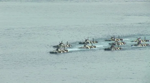 Amphibious assault Stock Footage 49605222