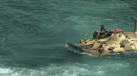 Amphibious assault Stock Footage 49606321