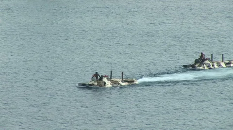 Amphibious assault Stock Footage 49606377