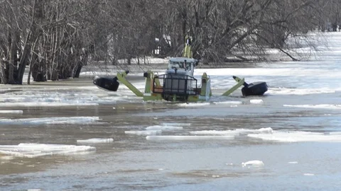 Amphibious excavator Stock Footage 101306984