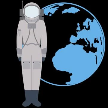 Amphibious spacesuit A7L Stock Illustration