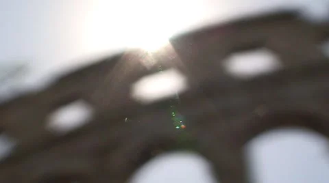 Amphitheater and Sun Stock Footage 1060325
